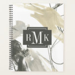 Monogram | Monochrome Momentum Planner<br><div class="desc">Monochrome Momentum IV by June Erica Vess. Features scattered lines and shapes in neutral tones.</div>