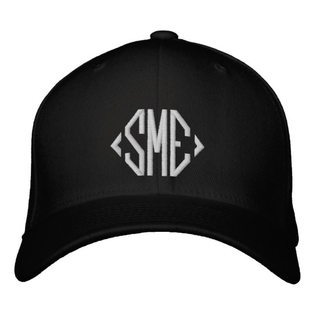 Monogram Monogrammed Initials Custom Personalized Embroidered Baseball Cap (Front)