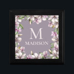 Monogram Monogrammed Magnolia Floral Personalized<br><div class="desc">This stylish design features your personalized name and monogram surrounded by a frame of magnolia flowers. Personalized by editing the text in the text boxes provided #giftwrapping #giftwrappingsupplies #giftboxes #magnolia #floral #gifts #monogram #monogrammed #personalizedgifts</div>