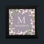 Monogram Monogrammed Magnolia Floral Personalized Gift Box<br><div class="desc">This stylish design features your personalized name and monogram surrounded by a frame of magnolia flowers. Personalized by editing the text in the text boxes provided #giftwrapping #giftwrappingsupplies #giftboxes #magnolia #floral #gifts #monogram #monogrammed #personalizedgifts</div>