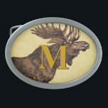 Monogram Moose Belt Buckle<br><div class="desc">Monogram Moose Belt Buckle</div>