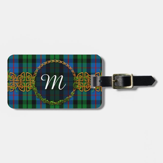 Monogram Morrison Tartan Luggage Tag (Front Horizontal)