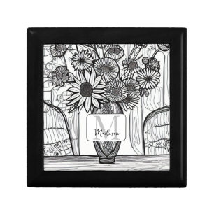 Monogram Mother's Day Gift Floral Art Box
