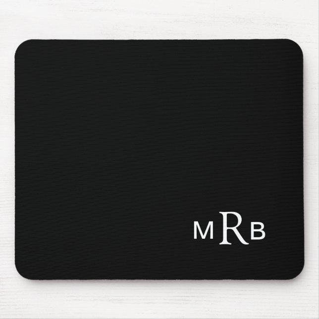 Monogram mouse pad with your initials (Front)