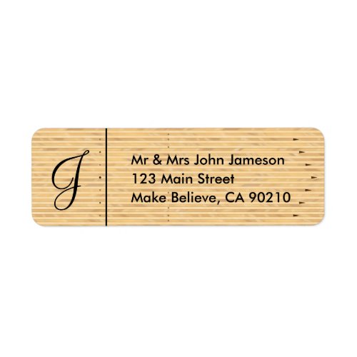 Monogram Mr  Mrs Bowling Lane Address Template Label