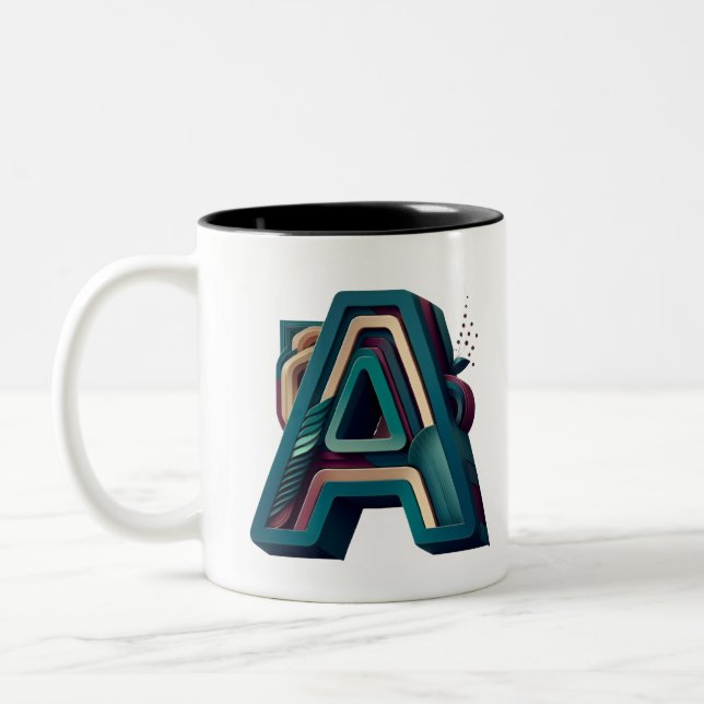 Monogram Mug - Letter A (Left)