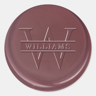 Monogram Mulberry Wax Seal Sticker