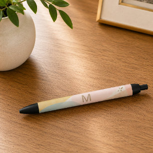 Monogram Mulit Color Modern Abstract Pen