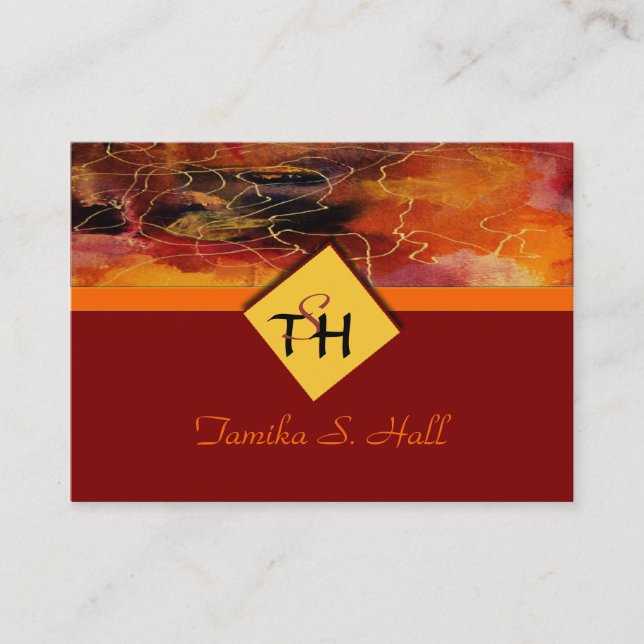 Monogram Multi-Color Business Card (Front)