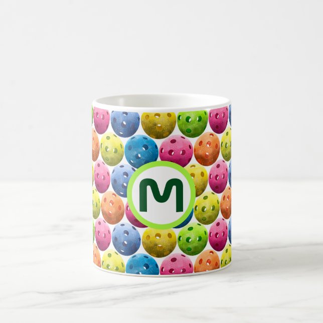 Monogram Multicolor Pickleball Coffee Mug (Center)