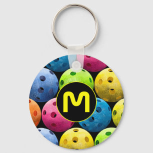 Monogram Multicolor Pickleball Keychain