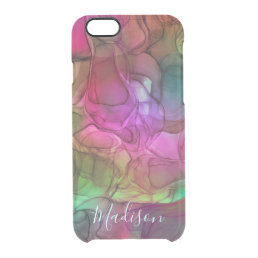 Monogram multicoloured marbling dreams clear iPhone 6/6S case