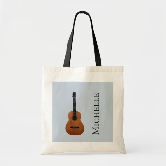 Monogram Music Acoustic Guitar Tote Bag (Front)