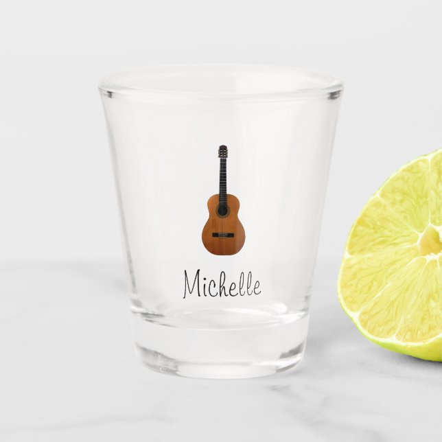 Monogram Music Guitar Shot Glass (Front)