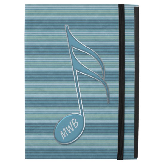 Monogram Music Note and Stripes iPad Pro Case