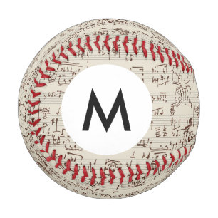 Monogram Music notes Baseball