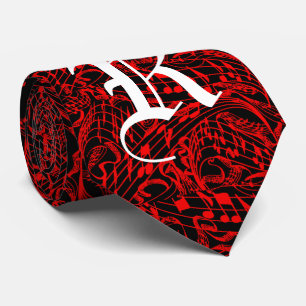 MONOGRAM MUSIC NOTES NECK TIE