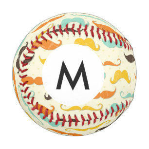 Monogram Mustache pattern 3 Baseball