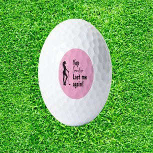 Monogram My Happiness Lady theme Golf Balls