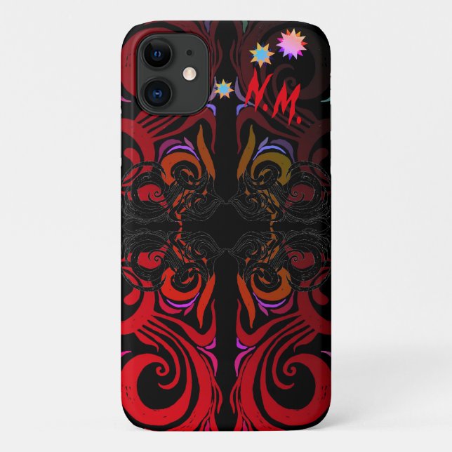 Monogram Mystery Star Case-Mate iPhone Case (Back)