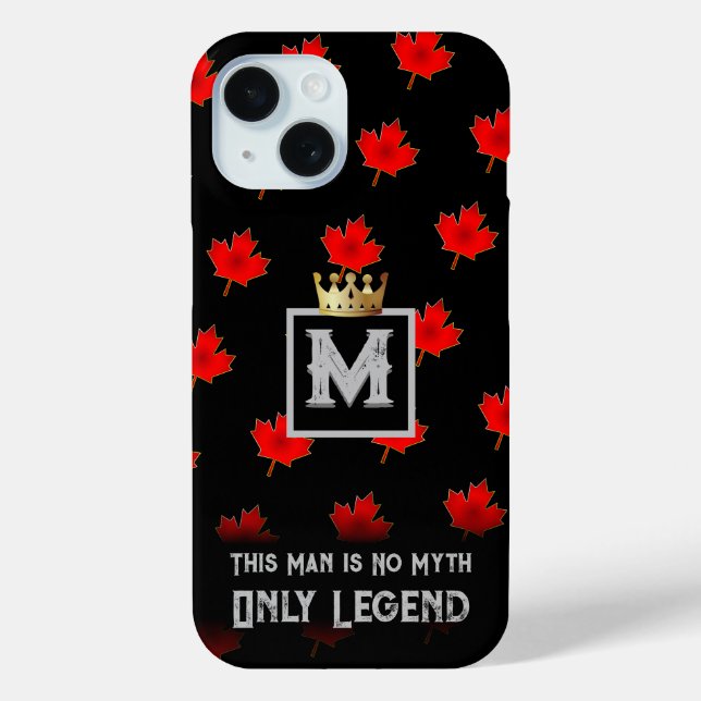 Monogram MYTH and LEGEND on BLACK Case-Mate iPhone Case (Back)