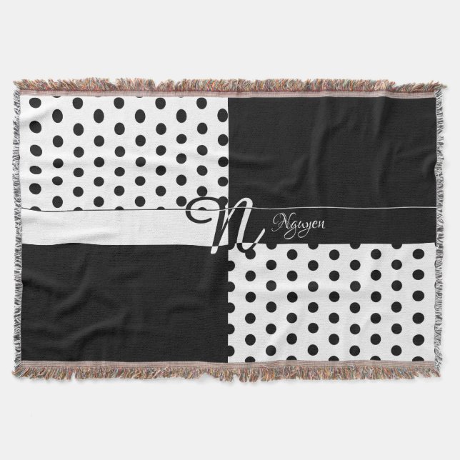 Monogram N Throw Blanket (Front)