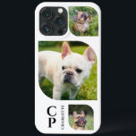 Monogram Name 3 Photo Collage Simple Modern iPhone 13 Pro Max Case<br><div class="desc">Monogram Name 3 Photo Collage Simple Modern Phone Cases features a photo collage of three of your favorite photos with your personalized name and monogram in elegant black script at the base. Personalize by editing the text in the text boxes provided. Perfect for birthday, Christmas, Mother's Day and more. PHOTO...</div>