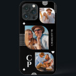 Monogram Name 3 Photo Collage Trendy Modern iPhone 13 Pro Max Case<br><div class="desc">Monogram Name 3 Photo Collage Trendy Modern Phone Cases features a photo collage of three of your favorite photos with your personalized name and monogram in elegant white script. Personalize by editing the text in the text boxes provided. Perfect for birthday, Christmas, Mother's Day and more. PHOTO TIP: center your...</div>