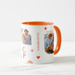 Monogram Name 3 Photo Collage Trendy Modern Coffee Mug<br><div class="desc">Monogram Name 3 Photo Collage Trendy Modern Coffee Mug features a photo collage of three of your favorite photos with your personalized name and monogram in elegant orange script. Personalize by editing the text in the text boxes provided. Perfect for birthday, Christmas, Mother's Day, sister, best friends and more. PHOTO...</div>