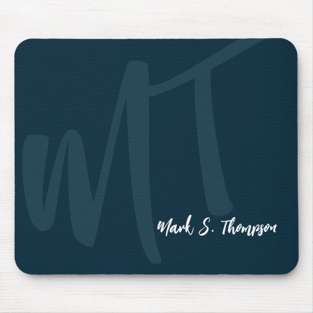 monogram (name and initial letters) mouse pad (Front)