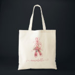 Monogram Name Ballet Shoes Dance Bag<br><div class="desc">Ballet shoes dance bag features pink ballet shoes and personalized with name.</div>
