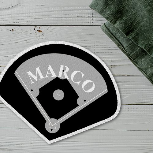 Monogram Name Baseball Diamond  Patch