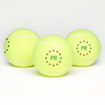 Monogram Name Black Stars Personalized Tennis Balls Monogram Name Black Stars Personalized Tennis Balls