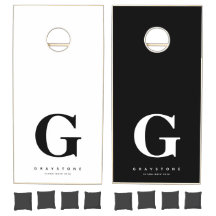 Monogram Name Black & White