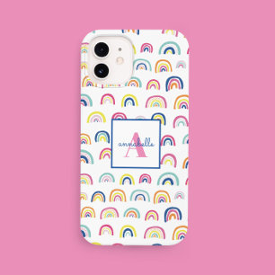 Monogram Name Boho Rainbow iPhone 17 Case