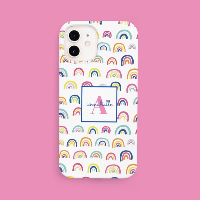 Monogram Name Boho Rainbow Case-Mate iPhone Case (Creator Uploaded)