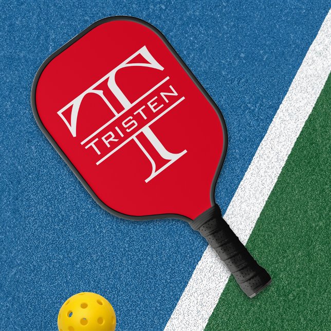 Monogram Name Classic Initials  Pickleball Paddle (Creator Uploaded)