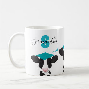 Monogram Name Cow Graduation Coffee Mug
