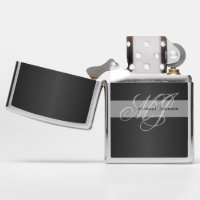 Monogram & Name Design Pattern Zippo Lighter | Zazzle