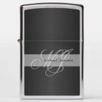 Monogram & Name Design Pattern Zippo Lighter | Zazzle