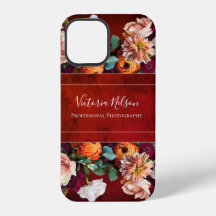 Monogram Name Elegant Floral Botanical Rustic Case