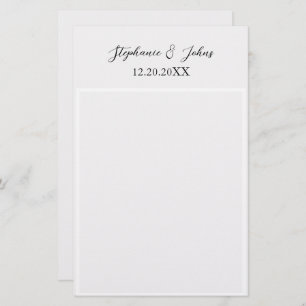 Monogram Name Elegant Simple Minimal Wedding Stationery