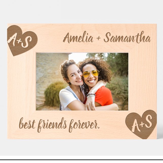 Monogram Name Friends Custom Wood Frames (Creator Uploaded)
