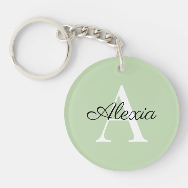 Monogram Name Initial Bridesmaid Acrylic Keychain (Front)