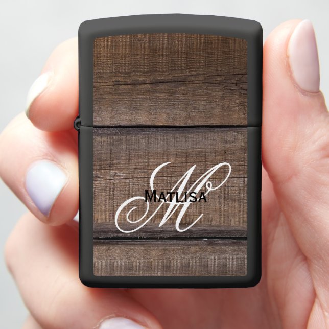 Monogram Name Initial Groomsmen Best Man  Zippo Lighter (In Hand)