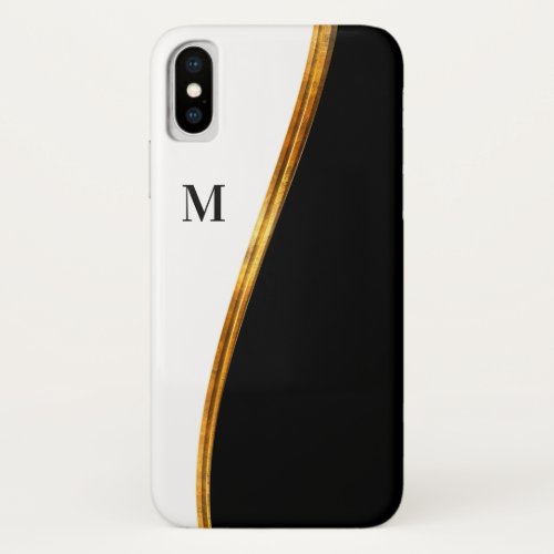 Monogram Name Initial Luxury iPhone X Case