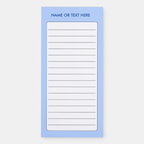 Monogram Name Initials To Do List blue Border Magnetic Notepad