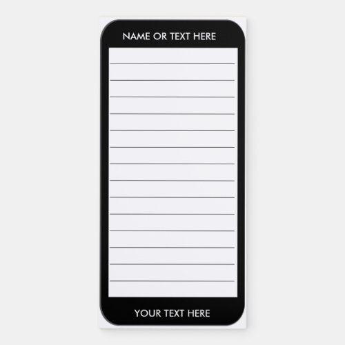 Monogram Name Initials To Do List Funny Mobile Magnetic Notepad