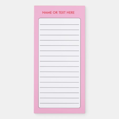 Monogram Name Initials To Do List Pink Border Magnetic Notepad