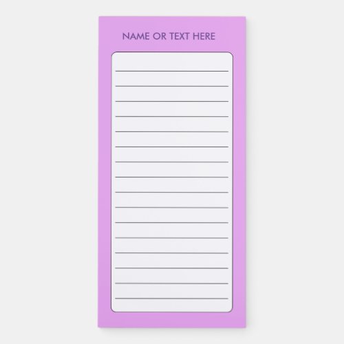Monogram Name Initials To Do List Purple  Border Magnetic Notepad
